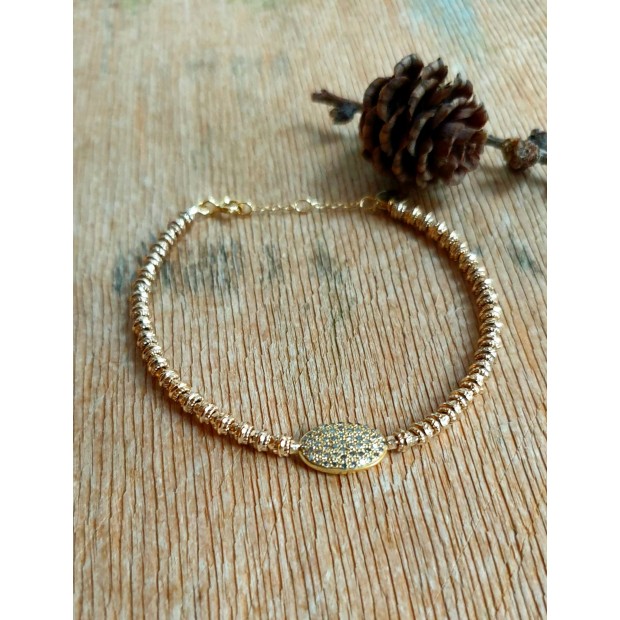 5 Octobre sidabro apyrankė su deimantais 